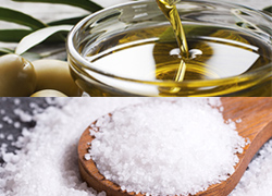 淡路島の藻塩とエクストラバージンオイル') }}